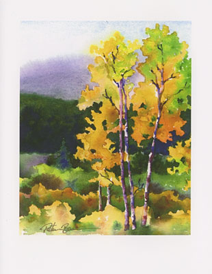 Gould Gold watercolor note cards