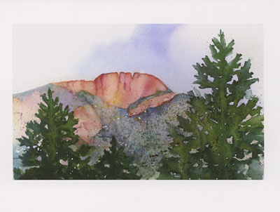 Horsetooth Rock watercolor note cards