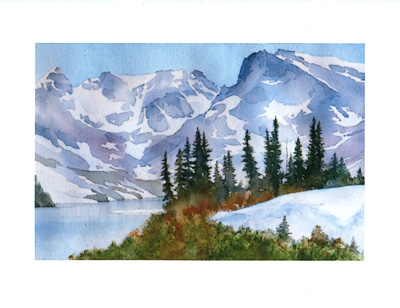 Indian Peaks watercolor note cards