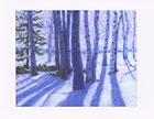 Winter Aspen watercolor note card